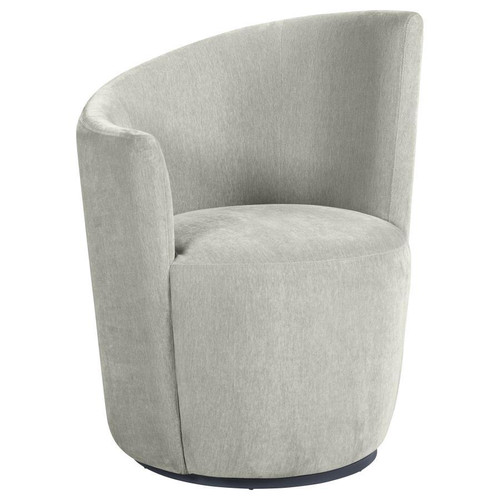 Nueva - Upholstered Swivel Chair Curved Backrest - Dove Gray