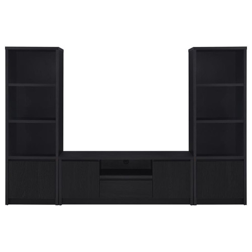 Winfield - 3 Piece Entertainment Center With TV Stand - Black