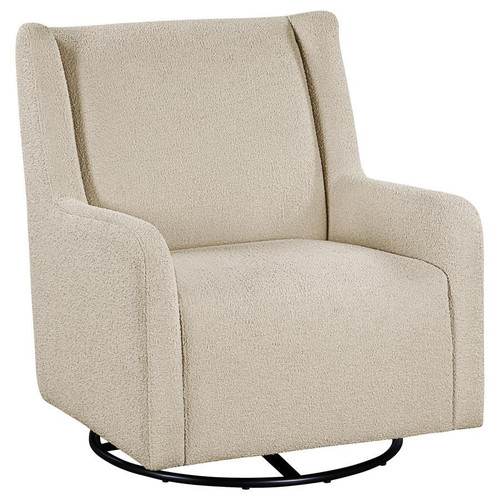 Serra - Boucle Upholstered Swivel Glider Recliner - Sandy Beige