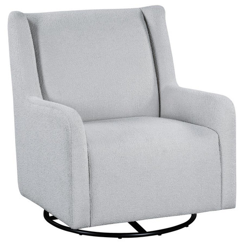 Serra - Boucle Upholstered Swivel Glider Recliner - Dove Gray
