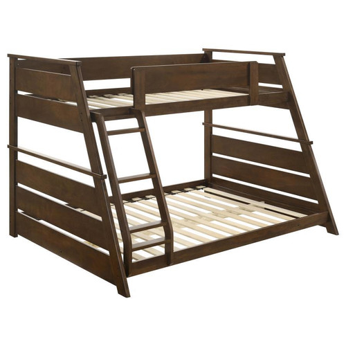 Holden - Wood Veneer Twin Over Full Bunk Bed - Walnut