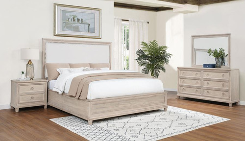 Pembroke - 4 Piece California King Bedroom Set - Washed Oak