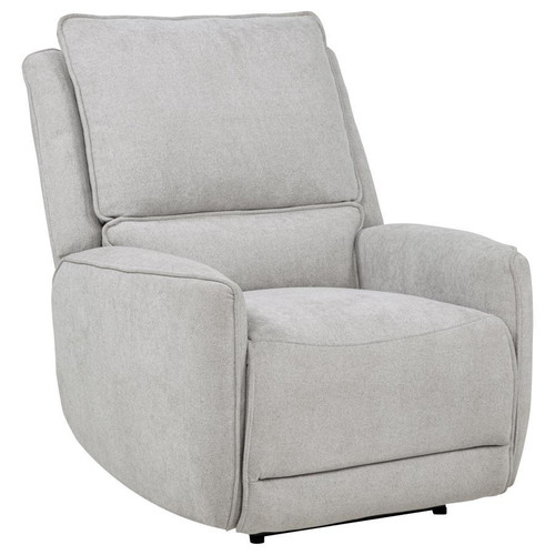 Sylmar - Chenille Upholstered Power Recliner - Dove Gray