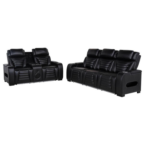 Lov3 豪華セット Coaster Living Room Lawrence 3-piece Upholstered Reclining Sofa