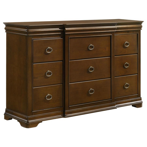 Garland - 11-Drawer Bedroom Dresser Cabinet - Brown Cherry