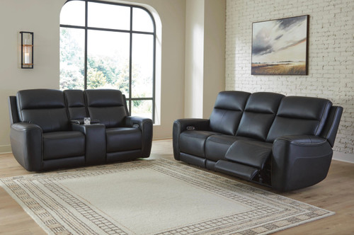 Onyx 2pc Relaxation Sofa and Loveseat Power Leather Massage $4699.99 - #U1090215 #U1090218