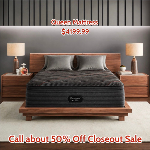 Queen Beautyrest Black C-Class Plush Pillow Top - Was $4199.99 - 50% off Now $2099.99