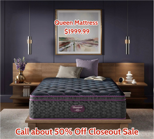 Queen Beautyrest® World Class Mattress Level Four Plush Pillow Top - Was $1999.99 - 50% off $999.99