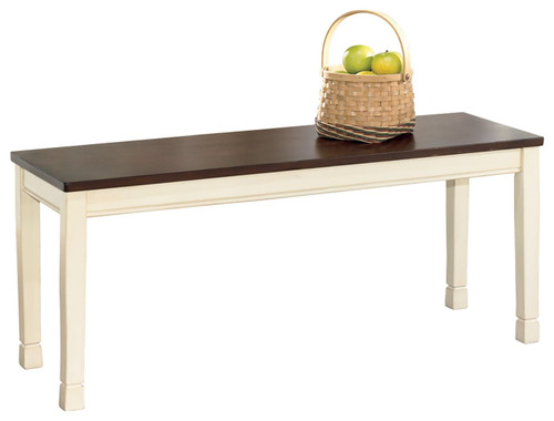 Whitesburg Brown/Cottage White Large Dining Room Bench