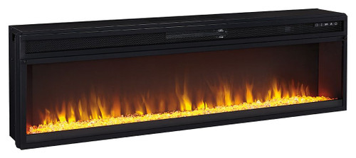 Entertainment Accessories Black Wide Fireplace Insert