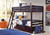 Halanton Dark Brown Twin/Twin Bunk Bed with Under Bed Storage