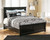 Maribel Black 7 Pc. Dresser, Mirror, Queen Panel Bed & 2 Nightstands