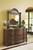 North Shore Dark Brown 7 Pc. Dresser, Mirror, King Panel Bed & 2 Nightstands