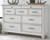 Kanwyn Whitewash 5 Pc. Dresser, Mirror & California King Panel Bed