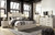 Cambeck Whitewash 8 Pc. Dresser, Mirror, King Panel Bed with Side Storage & 2 Nightstands