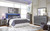 Lodanna Gray 6 Pc. Dresser, Mirror, Chest, King Upholstered Panel HDBD with Bolt on Bed Frame & Nightstand