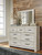 Bellaby Whitewash 6 Pc. Dresser, Mirror, Chest & King Panel Bed