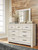 Bellaby Whitewash 8 Pc. Dresser, Mirror, King Panel Storage Bed & 2 Nightstands