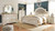 Realyn Two-tone 8 Pc. Dresser, Mirror, Chest, King Upholstered Panel Bed & 2 Nightstands