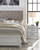 Kanwyn Whitewash 5 Pc. Dresser, Mirror & King Panel Upholstered Bed