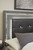 Lodanna Gray Full Upholstered Panel HDBD with Bolt on Bed Frame
