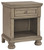 Lettner Light Gray One Drawer Night Stand