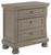 Lettner Light Gray Two Drawer Night Stand