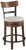 Valebeck Brown Upholstered Swivel Barstool (1/CN)