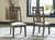 Wyndahl Rustic Brown 8 Pc. Rectangular EXT Table, 4 Upholstered Side Chairs & 2 Upholstered Side Chairs