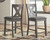 Caitbrook Dark Gray 5 Pc. Rectangular Counter Table & 4 Upholstered Barstools