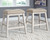 Skempton White/Light Brown 5 Pc. Rectangular Counter Table with Storage & 4 Upholstered Stools