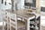 Skempton White/Light Brown 3 Pc. Rectangular Counter Table with Storage & 2 Upholstered Barstools