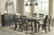 Tyler Creek Black/Gray 8 Pc. Rectangular Table, 4 Upholstered Side Chairs, 2 Upholstered Side Chairs & Server