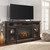 Roddinton Dark Brown XL TV Stand with LG Fireplace Insert Infrared