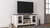 Dorrinson Two-tone LG TV Stand with Glass/Stone Fireplace Insert