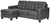 Venaldi Gunmetal Sofa Chaise Queen Sleeper