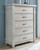 Brashland White 6 Pc. Dresser, Mirror, Chest & King Panel Bed