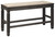 Tyler Creek Antique Black Double Counter Upholstered Bench (1/CN)