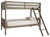 Lettner Light Gray Twin/Twin Bunk Bed w/Ladder