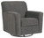 Alcona Charcoal Swivel Glider Accent Chair