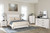 Gerridan White/Gray Queen Panel Bed