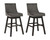 Tallenger Dark Gray Tall Upholstered Swivel Barstool(2/CN)