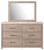 Senniberg Light Brown/White Dresser, Mirror