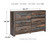 Drystan Multi 7 Pc. Dresser, Mirror, Twin Panel Bed with 4 Storage Drawers