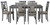 Jayemyer Charcoal Gray Rectangular Table Set (7/CN)