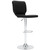 Pollzen Black Tall Upholstered Swivel Barstool