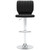 Pollzen Black Tall Upholstered Swivel Barstool