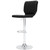 Pollzen Black Tall Upholstered Swivel Barstool