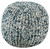 Latricia Blue/White Pouf