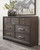 Brueban Rich Brown 6 Pc. Dresser, Mirror, Chest, California King Panel Bed with 2 Storage Drawers